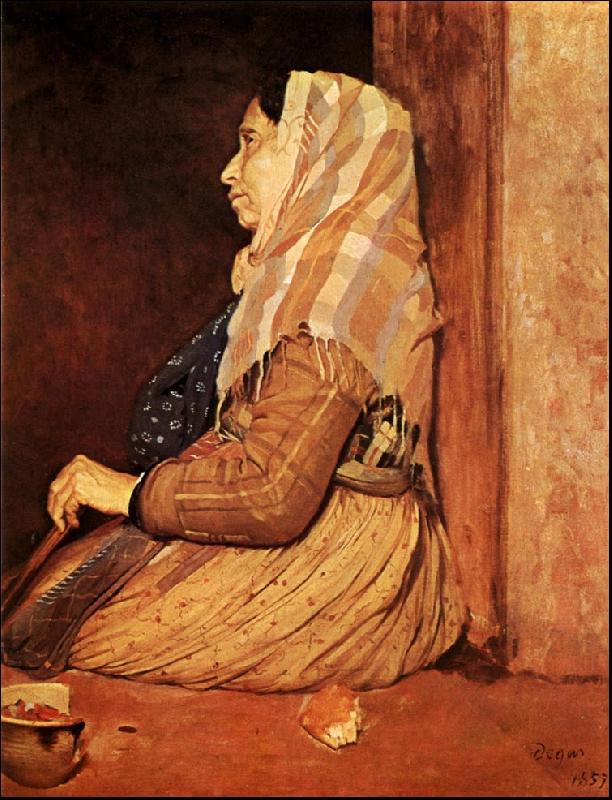 Edgar Degas Roman Beggar Woman